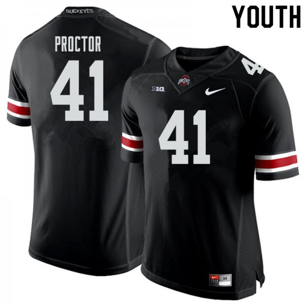 Ohio State Buckeyes #41 Josh Proctor Youth Football Jersey Black OSU73841